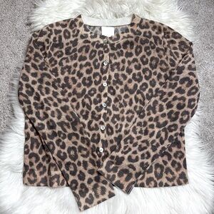 h&m leopard cardigan